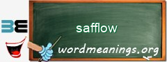 WordMeaning blackboard for safflow